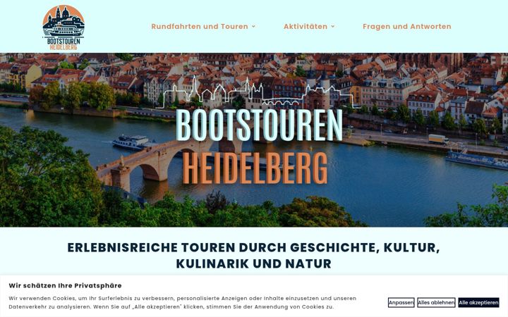 Screenshot of bootstouren-heidelberg.de