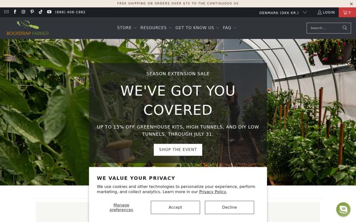 Screenshot of bootstrapfarmer.com