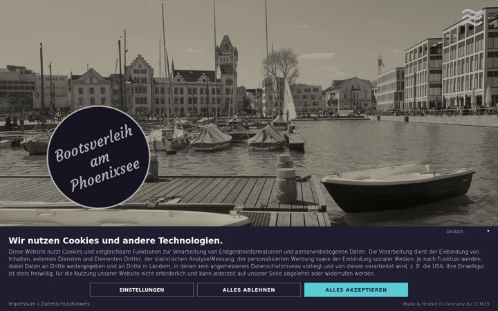 Screenshot ta' bootsverleih-am-phoenixsee.de