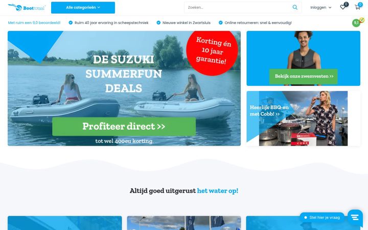 Screenshot of boottotaal.nl