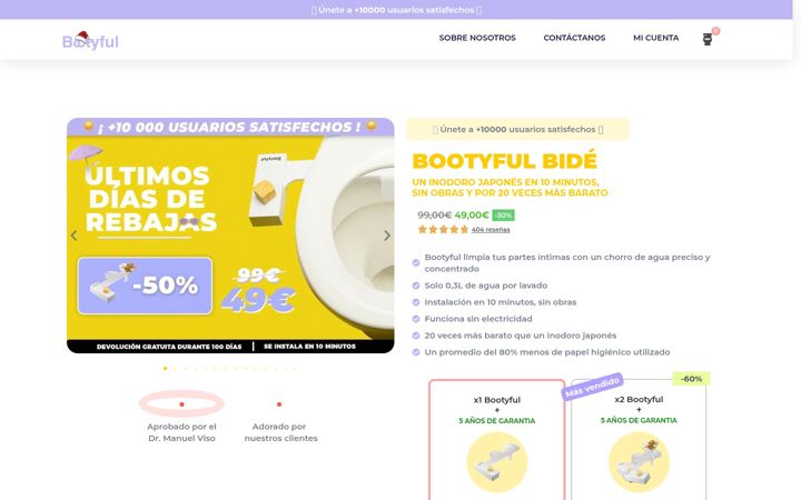Screenshot of bootyful.es