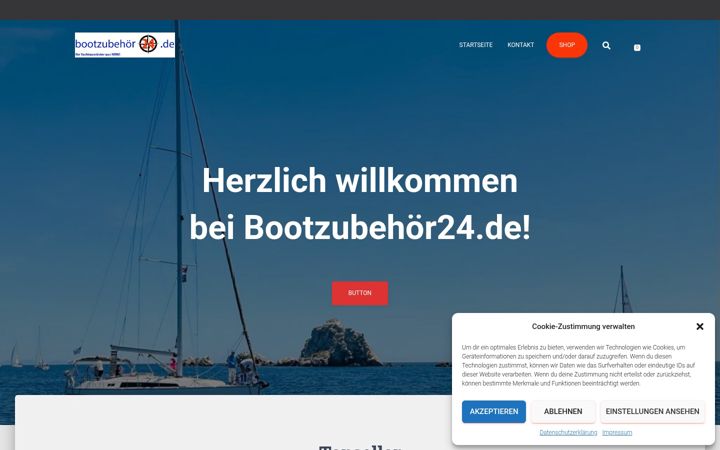 Screenshot stránky bootzubehoer24.de