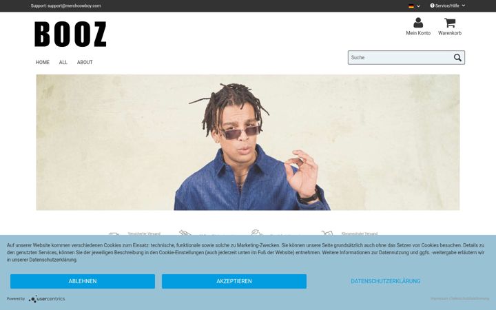 Screenshot stránky booz-shop.de