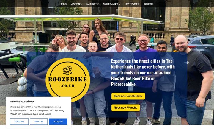 Screenshot of boozebike.co.uk