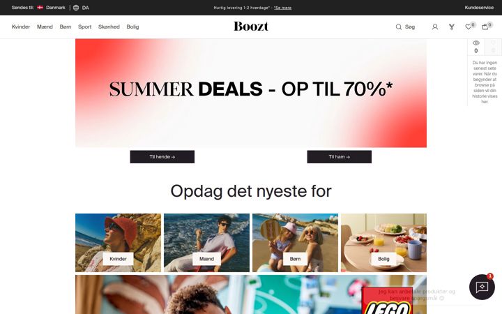 Screenshot of boozt.com