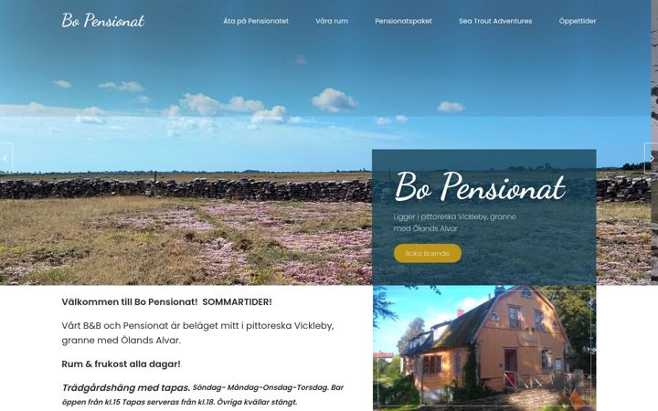 Screenshot of bopensionat.se