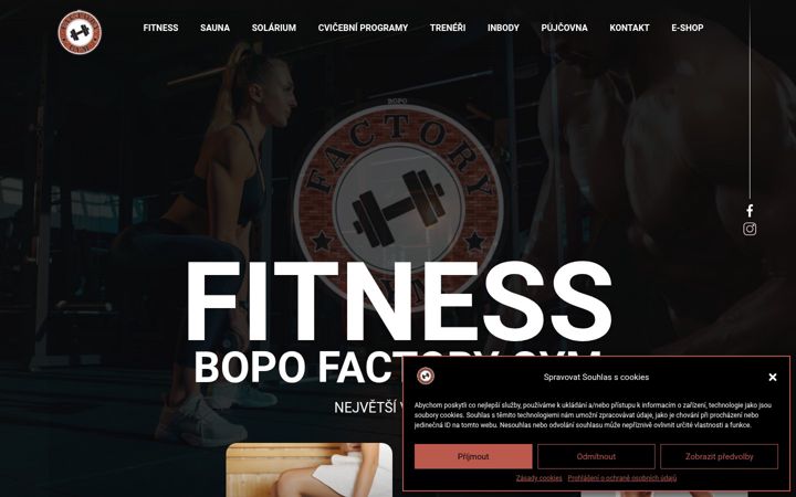 Screenshot of bopofactorygym.cz