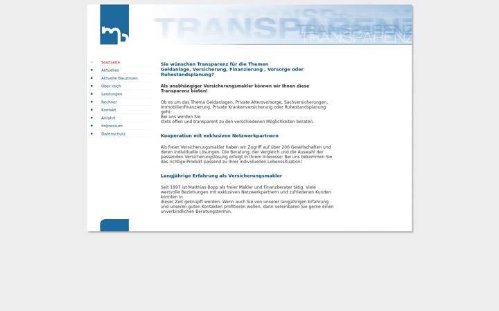 Ekraanipilt saidist bopp-finanzmakler.de