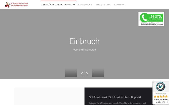 Ekraanipilt saidist boppard-schluesseldienst.de