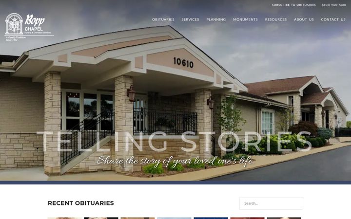 Screenshot of boppchapel.com