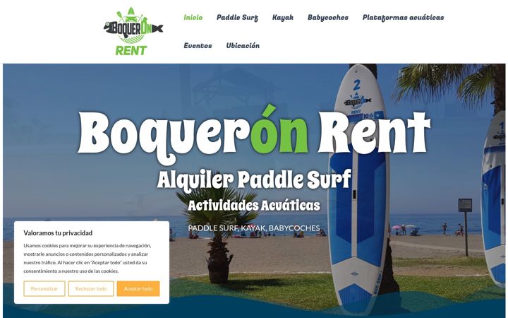 Screenshot stránky boqueronrent.es