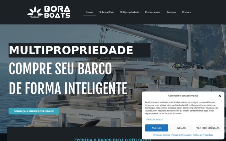 Captura de pantalla de boraboats.com.br
