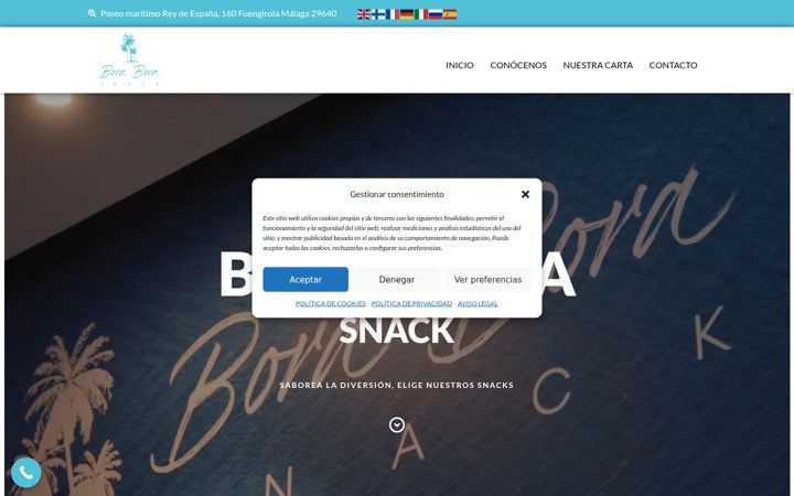 Screenshot of boraborasnack.com