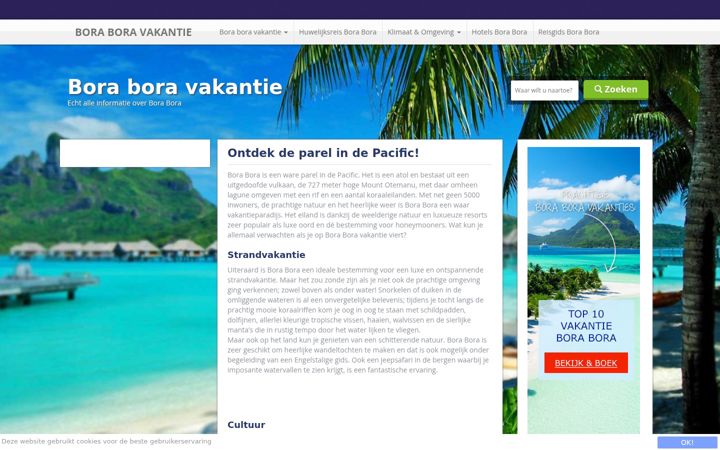 Ekrano kopija boraboravakantie.nl