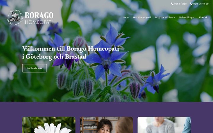 Ekrano kopija borago-homeopati.se