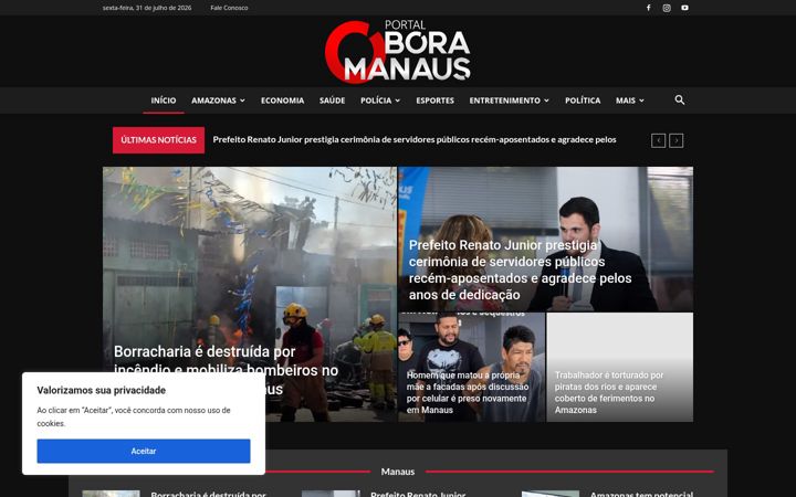 Captura de pantalla de boramanaus.com.br