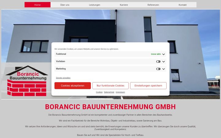 Screenshot of borancic-bau.de
