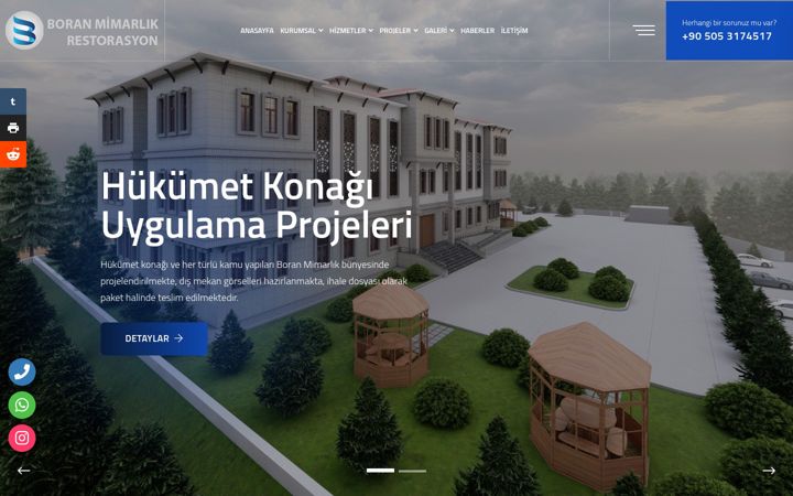 Screenshot of boranmimarlik.com.tr