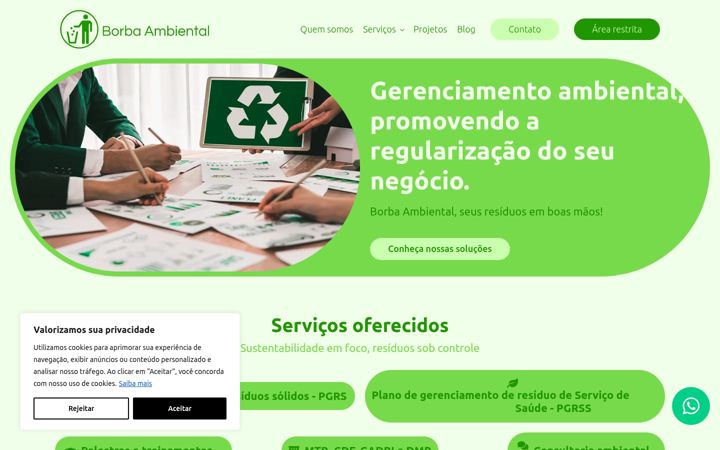 Screenshot of borbaambiental.com.br