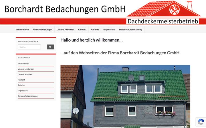 Ekraanipilt saidist borchardt-bedachungen.de