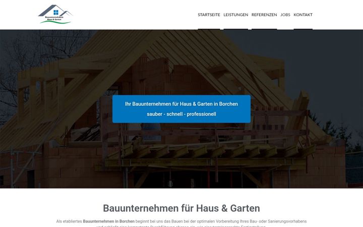 Screenshot of borchen-bau.de