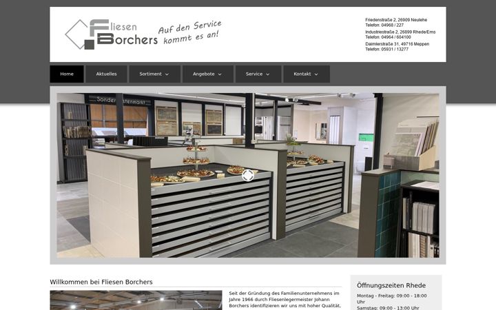 Screenshot of borchers-fliesen.de