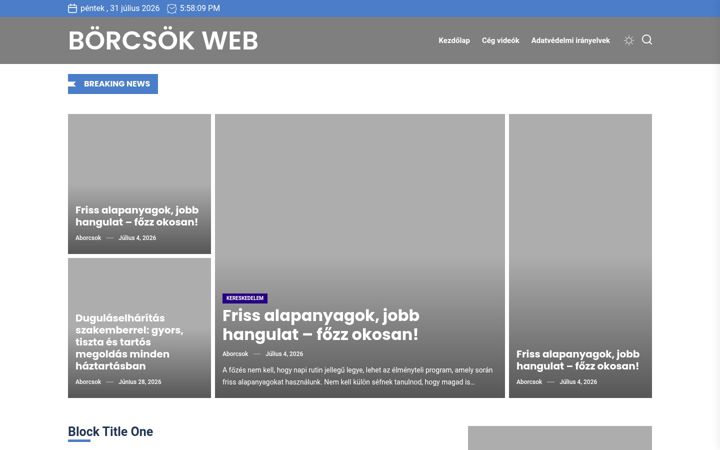 Screenshot of borcsokweb.hu