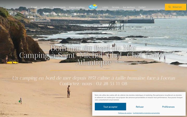 Screenshot of borddemer-camping.com