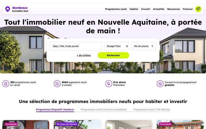 Screenshot of bordeaux-immobilier-neuf.fr