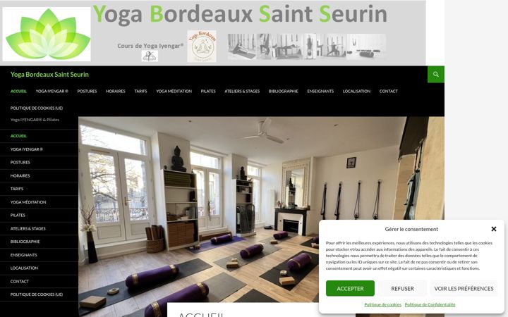 Screenshot of bordeaux-yoga.fr