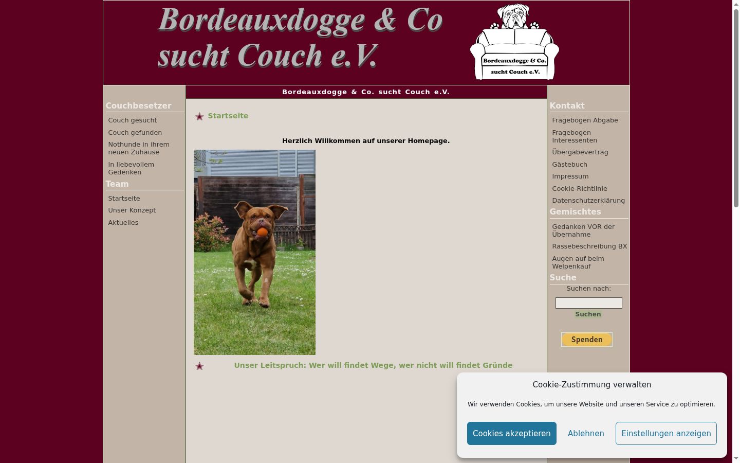 Screenshot des Einwilligungsbanners vor jeglicher Interaktion