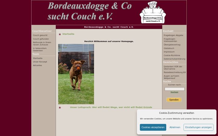 Screenshot of bordeauxdogge-sucht-couch.de