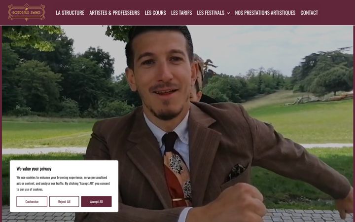 Screenshot of bordeauxswing.com