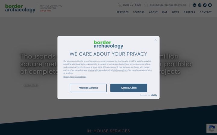 Screenshot of borderarchaeology.com