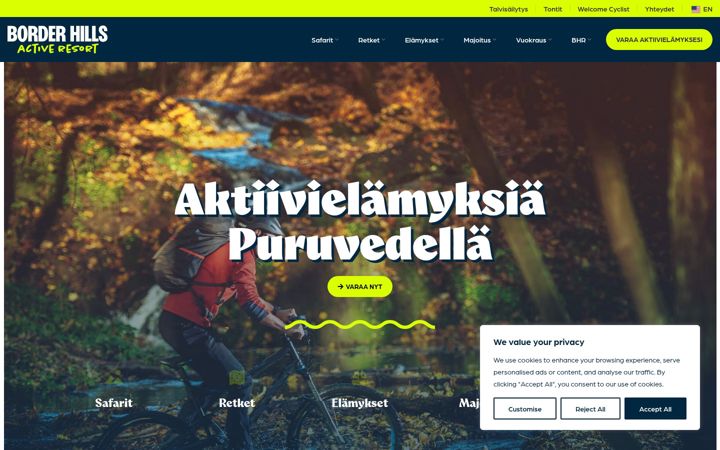 Captură de ecran a borderhills.fi