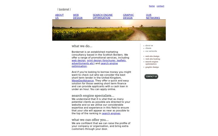 Screenshot of bordernet.co.uk