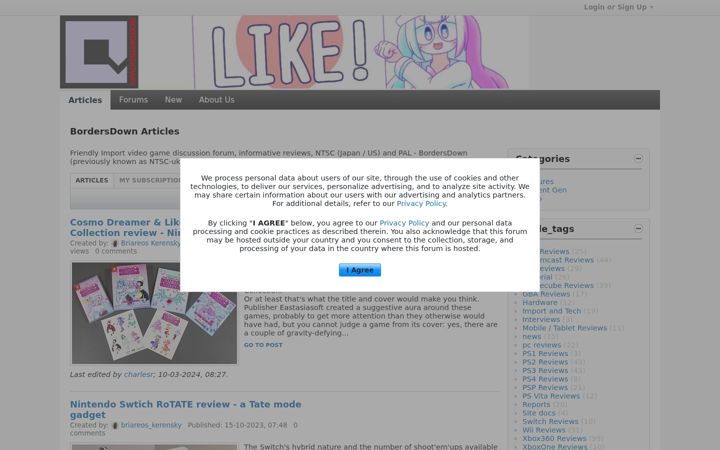 Screenshot of bordersdown.net