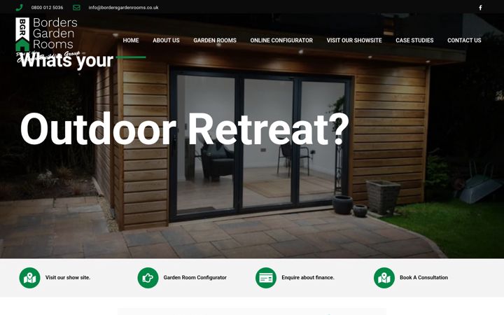 Screenshot of bordersgardenrooms.co.uk
