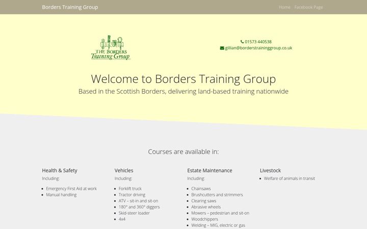 Screenshot of borderstraininggroup.co.uk