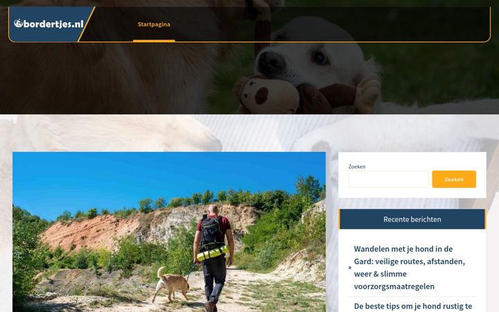 Screenshot of bordertjes.nl