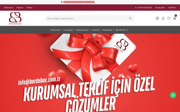 Screenshot of bordobox.com.tr