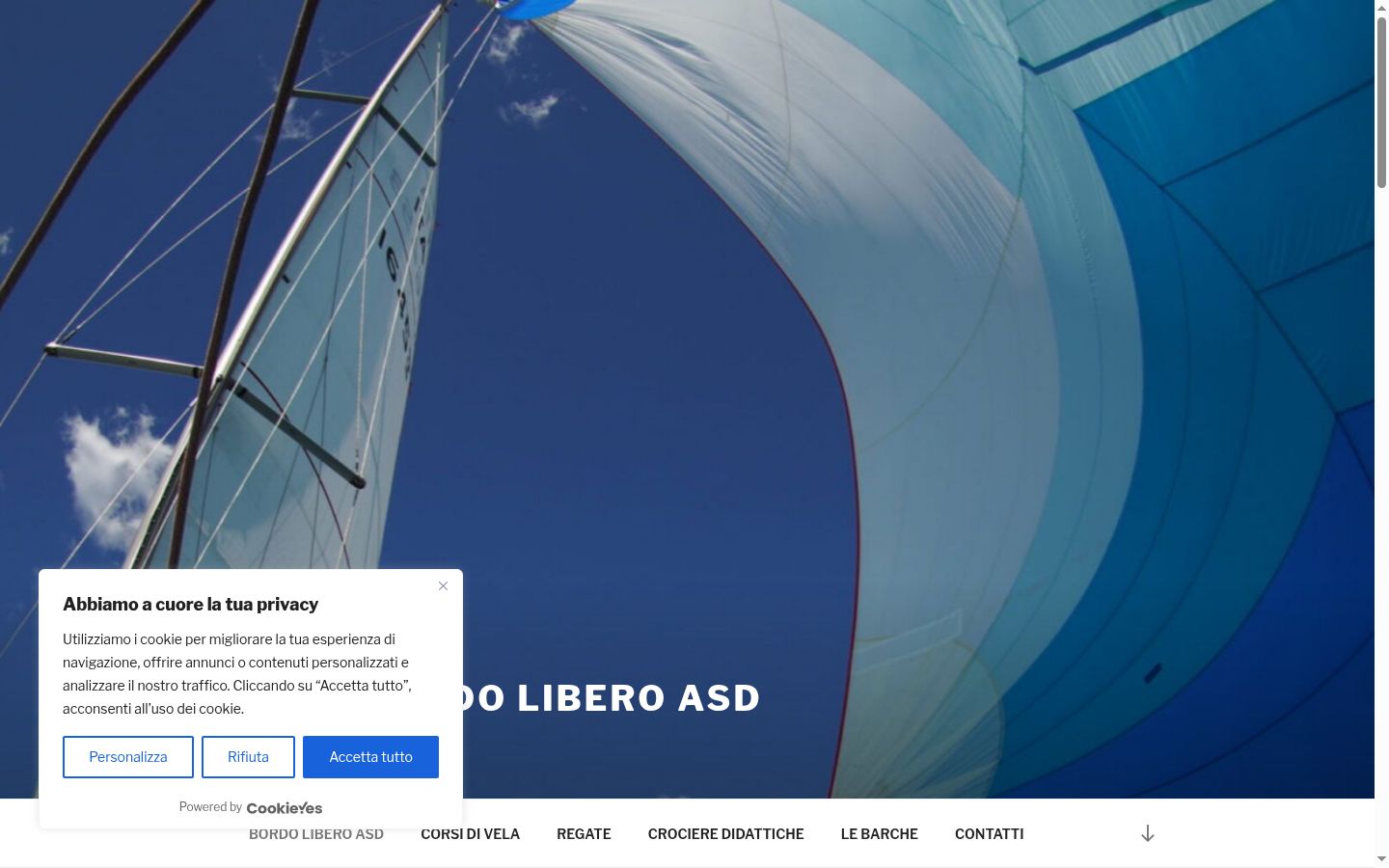 Captura de pantalla del banner de consentimiento mostrado antes de cualquier interacción