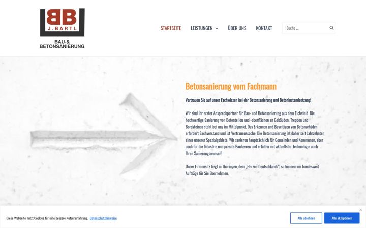 Screenshot of bordsteinsanierung-bartl.de