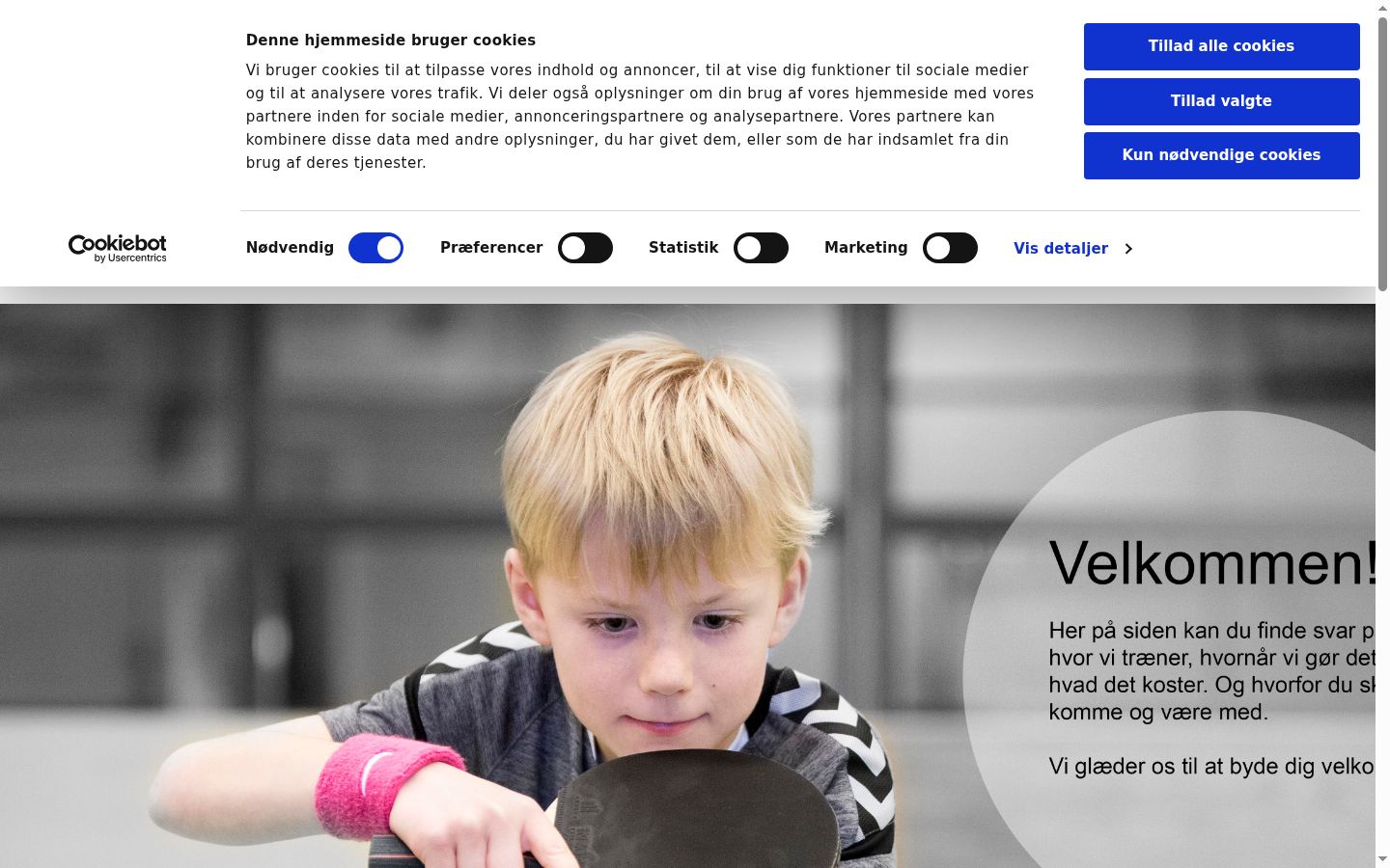 Skärmbild av samtyckesbannern som visades före någon interaktion