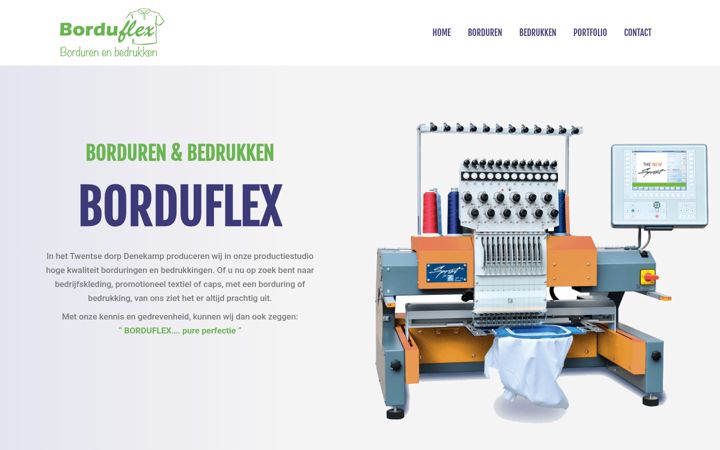 Screenshot of borduflex.nl