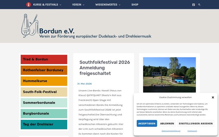 Screenshot of bordun.de