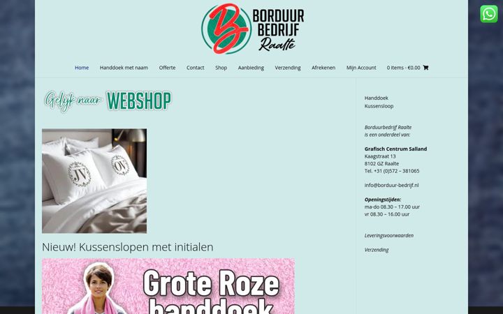 Skjámynd af borduurbedrijfraalte.nl