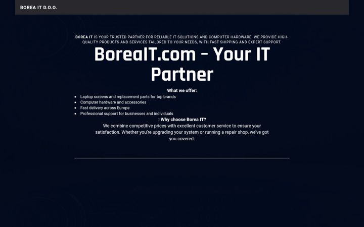 Screenshot of boreait.com