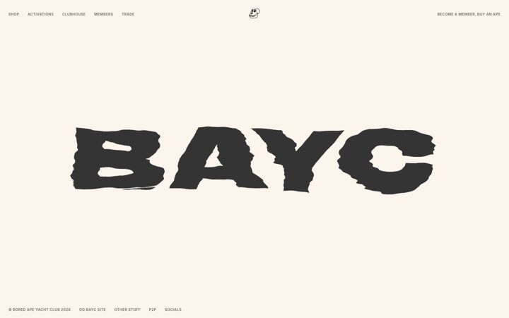 Screenshot of boredapeyachtclub.com
