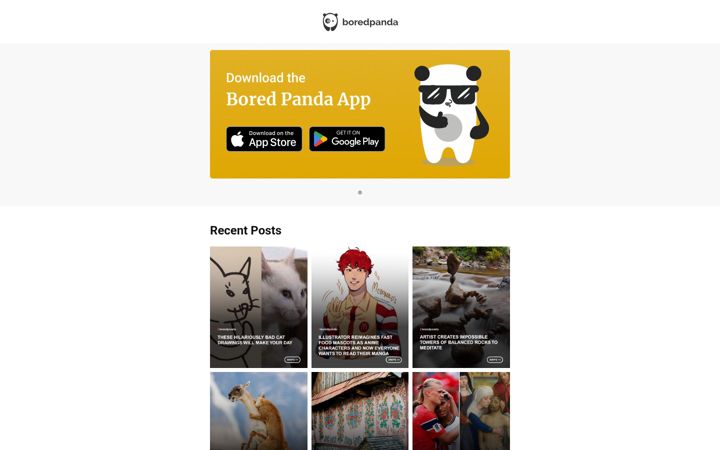 Screenshot of boredpanda.bio